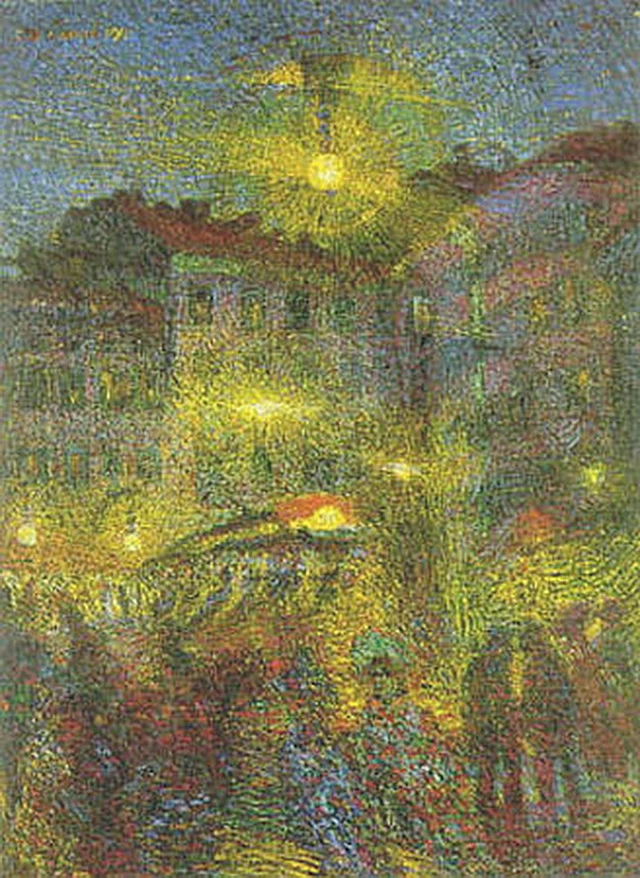  20-Notturno in piazza Beccaria, 1910 
